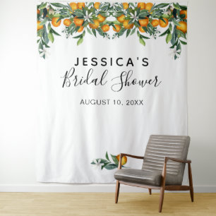 Oranges Bridal Shower Backdrop Photo booth Tapestry