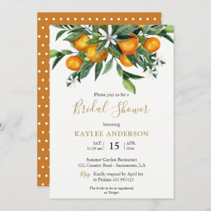 Oranges Bridal Shower invitation card