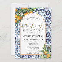Oranges Bridal Shower with mediterranean tiles