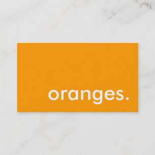 oranges. business card