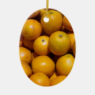 Oranges Ceramic Ornament