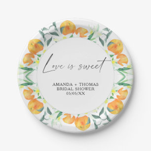 Oranges Citrus - Bridal shower Paper Plate