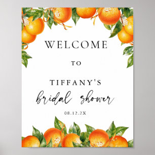 Oranges Citrus Bridal Shower Welcome Sign