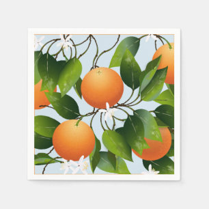 Oranges Citrus Fruit Cocktail Party Napkin