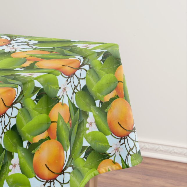 Oranges Citrus Fruit Floral Tablecloth (In Situ)