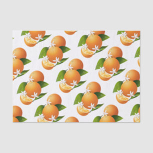 Oranges Citrus Fruit Floral Tissue Paper