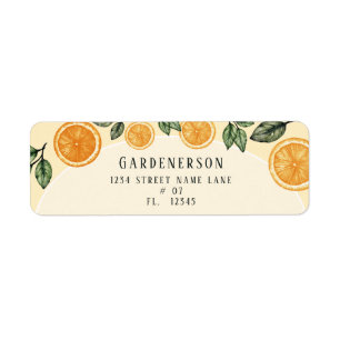 Oranges Citrus Fruit Return Address Label
