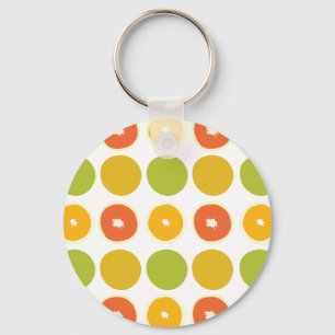 Oranges Citrus Fruits Food Pattern     Keychain