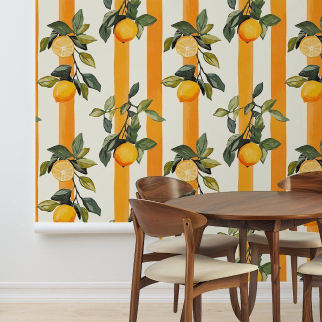 Oranges Citrus Stripe Wallpaper (Creator Uploaded)