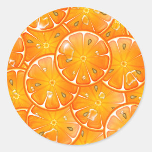 oranges classic round sticker