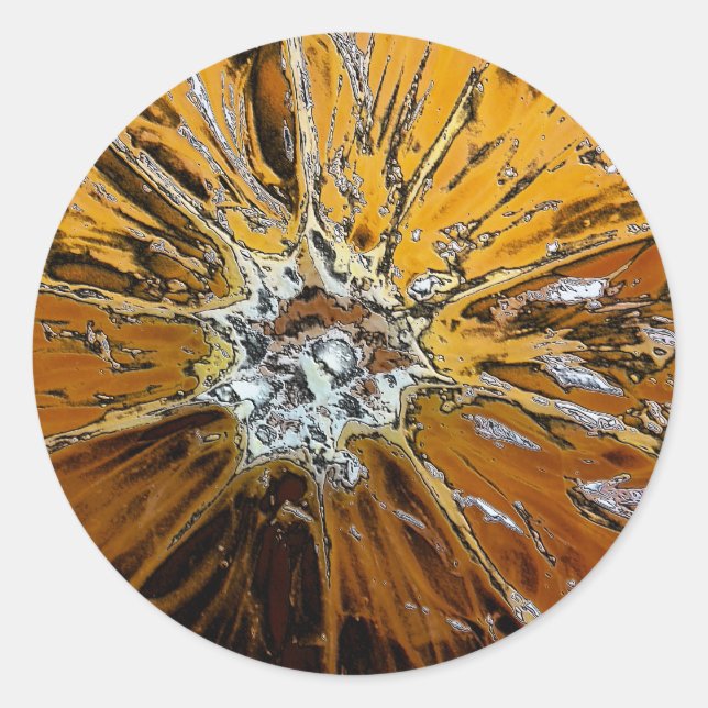 ORANGES CLASSIC ROUND STICKER (Front)