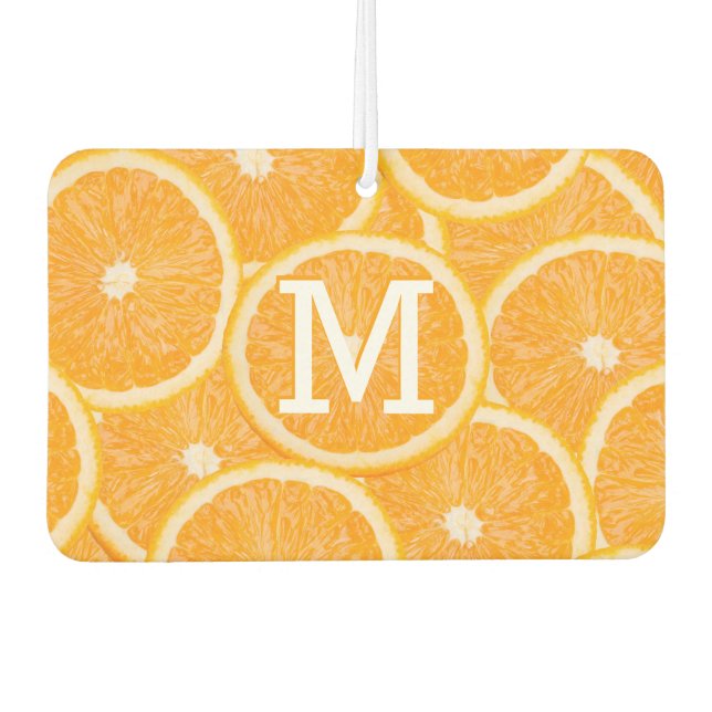 "Oranges" custom monogram air freshner Freshener (Front)