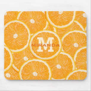 Oranges custom monogram mousepad