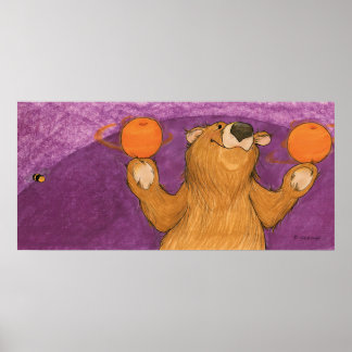 Oranges et un ours / Poster Artiste Imprimer
