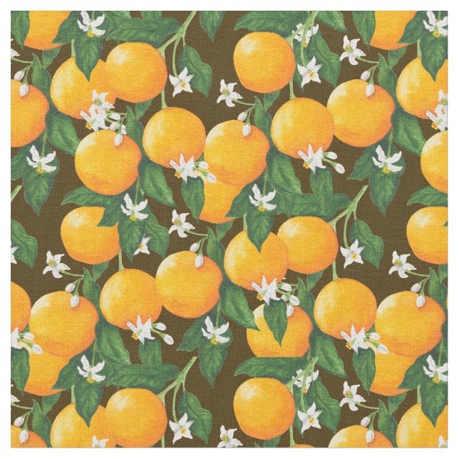 Oranges  fabric (Close Up)