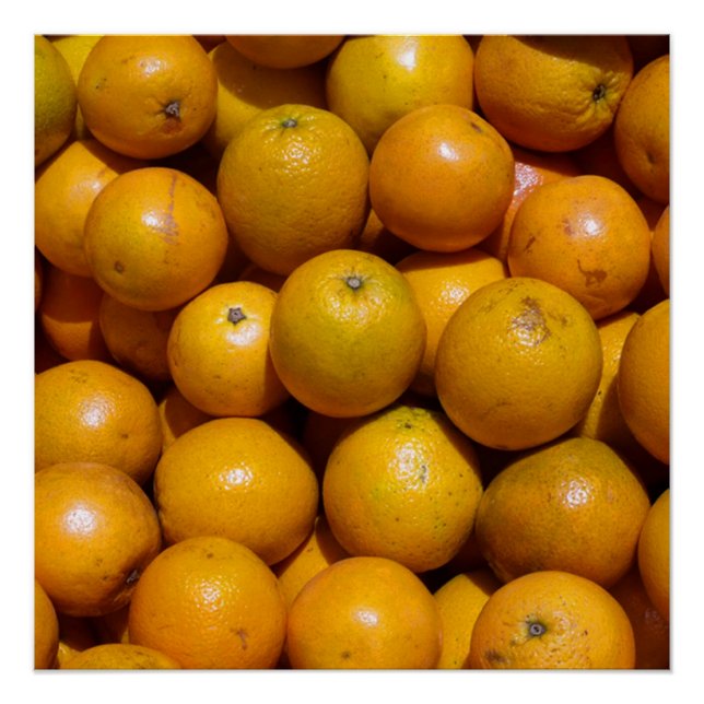 Oranges fruit Florida market orange  Poster (Front)