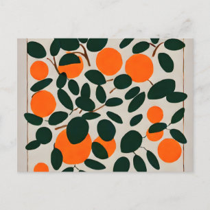 Oranges fruits minimal postcard