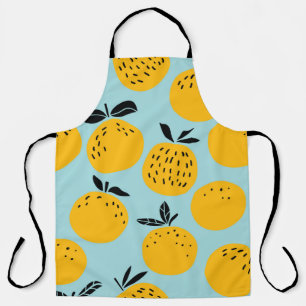 Oranges fruits seamless pattern apron