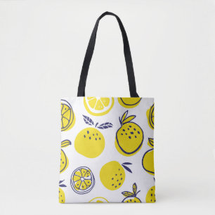 Oranges fruits seamless pattern tote bag