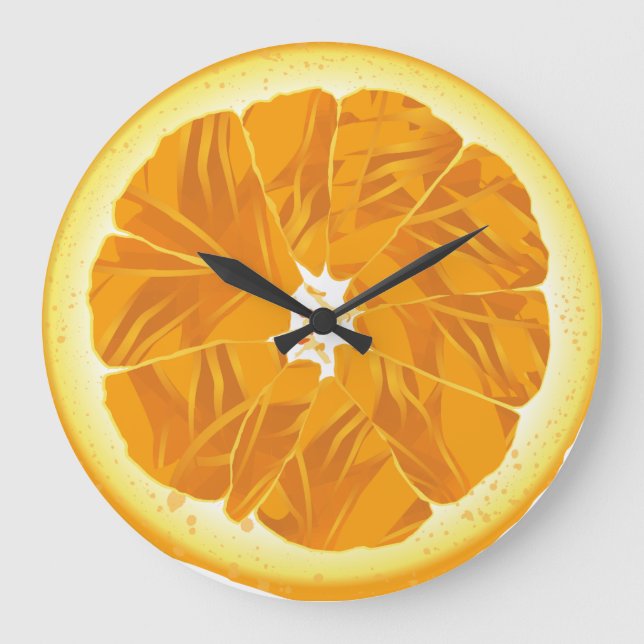 Oranges Fun Large Clock (Front)