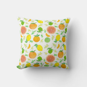 Oranges Grapefruit Lemons Citrus Fruit Throw Pillow