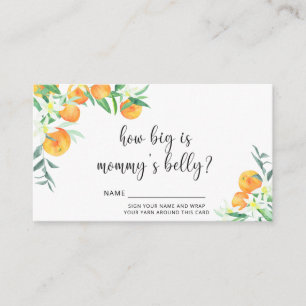 Oranges how big is mommy's belly enclosure card