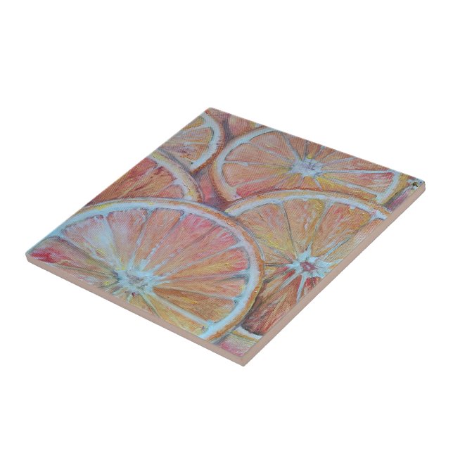 Oranges in slices tile (Side)