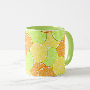 oranges lemons lime fruit citrus nature fresh mug