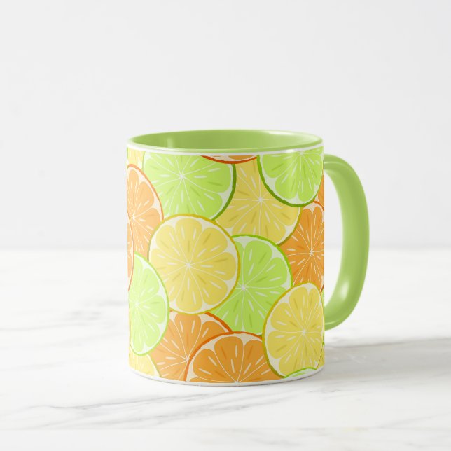 oranges lemons lime fruit citrus nature fresh mug (Front Right)