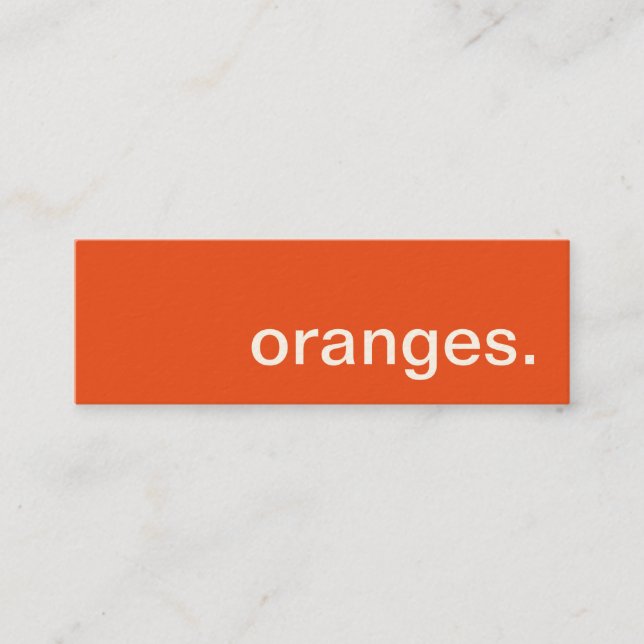 oranges. loyalty punch card (Front)