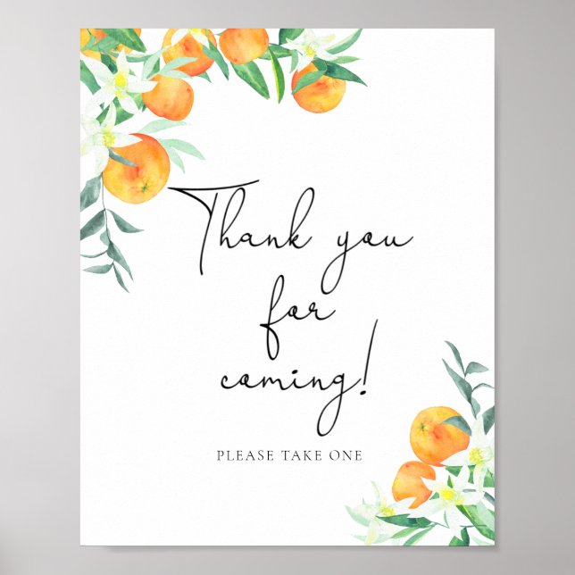 oranges \ Merci pour venir Poster (Devant)