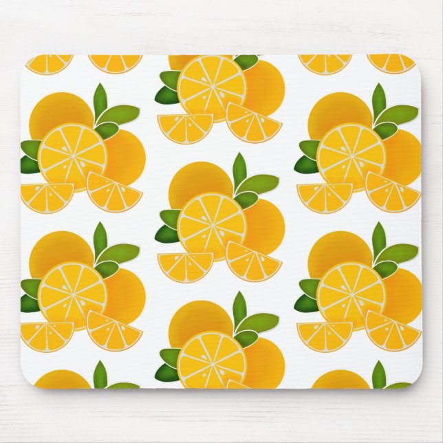 Oranges, orange slices, citrus fruit  mouse pad (Front)