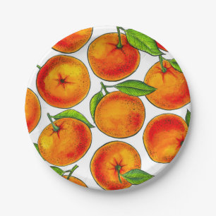 Oranges Paper Plate