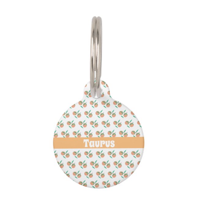 Oranges Pattern Fruit Pet Tag (Front)