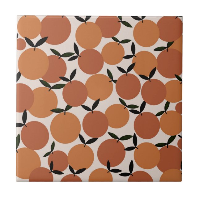 Oranges Pattern III Tile (Front)