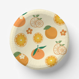 Oranges Pattern Paper Plate