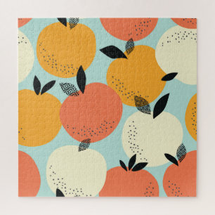 Oranges Pattern: Vibrant Seamless Design. Jigsaw Puzzle