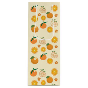 Oranges Pattern Wine Gift Bag