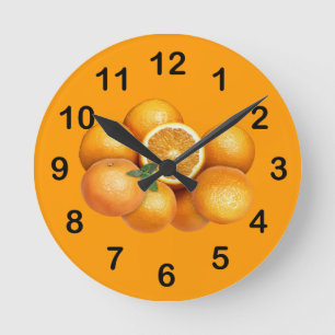 Oranges Round Clock