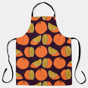 Oranges seamless pattern, vintage texture. apron