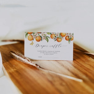 Oranges Summer Diaper Raffle Ticket Baby Shower Enclosure Card