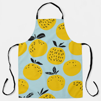 Oranges Summer: Fruitful Vintage Pattern Apron