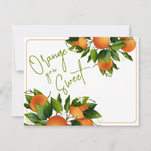 Oranges Thank You Card