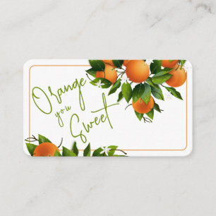 Oranges Thank You Enclosure Card
