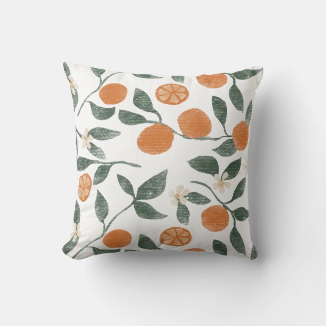 Oranges Throw Pillow (Front)