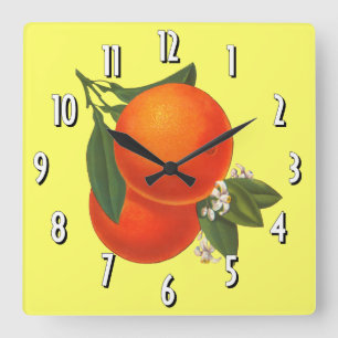 Oranges Vintage Crate Art Wall Clock