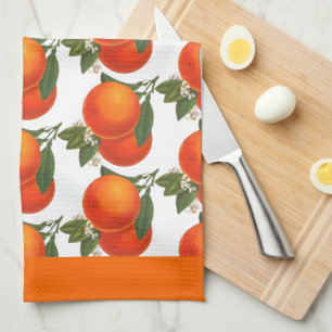Oranges vintages Crate Art Serviette de cuisine