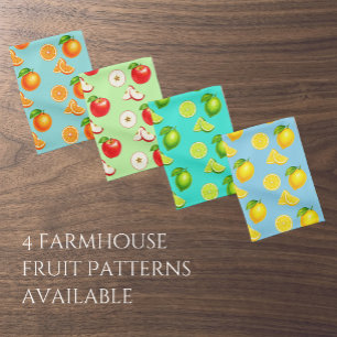 Oranges with Cyan & Seafoam Background Kitchen Towel