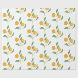 oranges wrapping paper