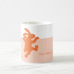 Orangish Orange Rabbit! Mug<br><div class="desc">A delightfully cute rabbit to grab your morning coffee with.  This mug is one of a series of rabbit mugs available in different colours.  Personalize it with your name,  a message,  or be a minimalist and delete the text all-together.</div>